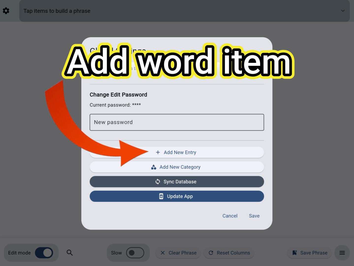 Add Word Item